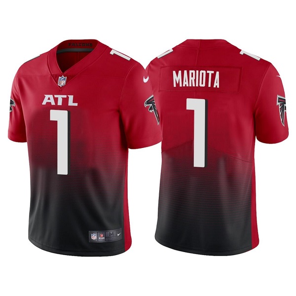 Men's Atlanta Falcons #1 Marcus Mariota Red/Black Vapor Untouchable Limited Stitched Jersey Men's Atlanta Falcons #1 Marcus Mariota Red/Black Vapor Untouchable Limited Stitched Jersey